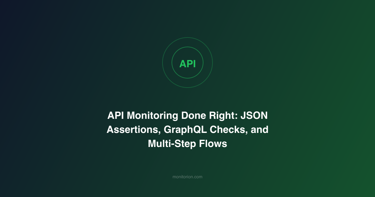 API Monitoring Done Right: JSON Assertions, GraphQL Checks, and Multi-Step Flows