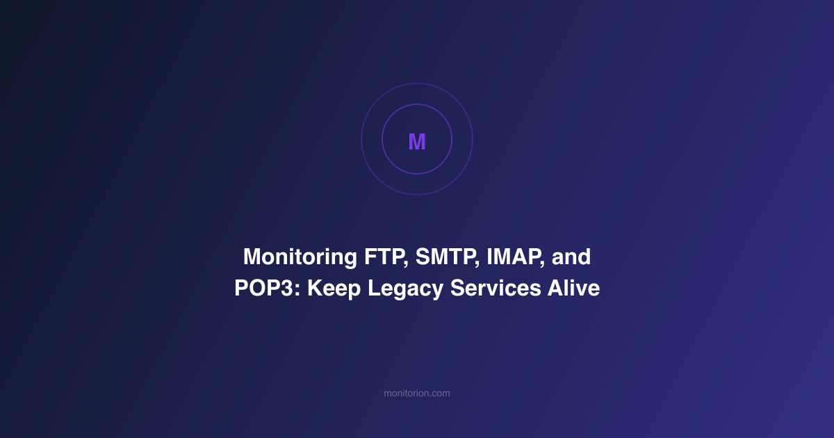 Monitoring FTP, SMTP, IMAP, and POP3: Keep Legacy Services Alive