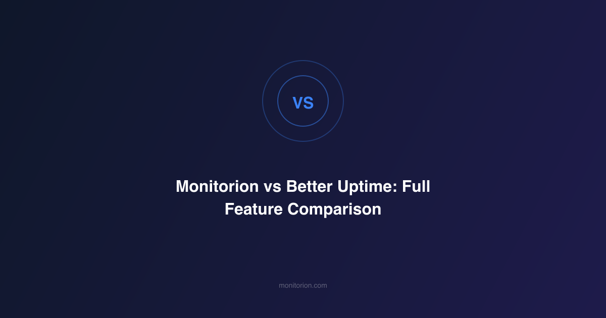 Monitorion vs Better Uptime: Full Feature Comparison