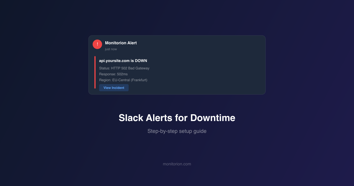 How to Set Up Slack Alerts for Website Downtime